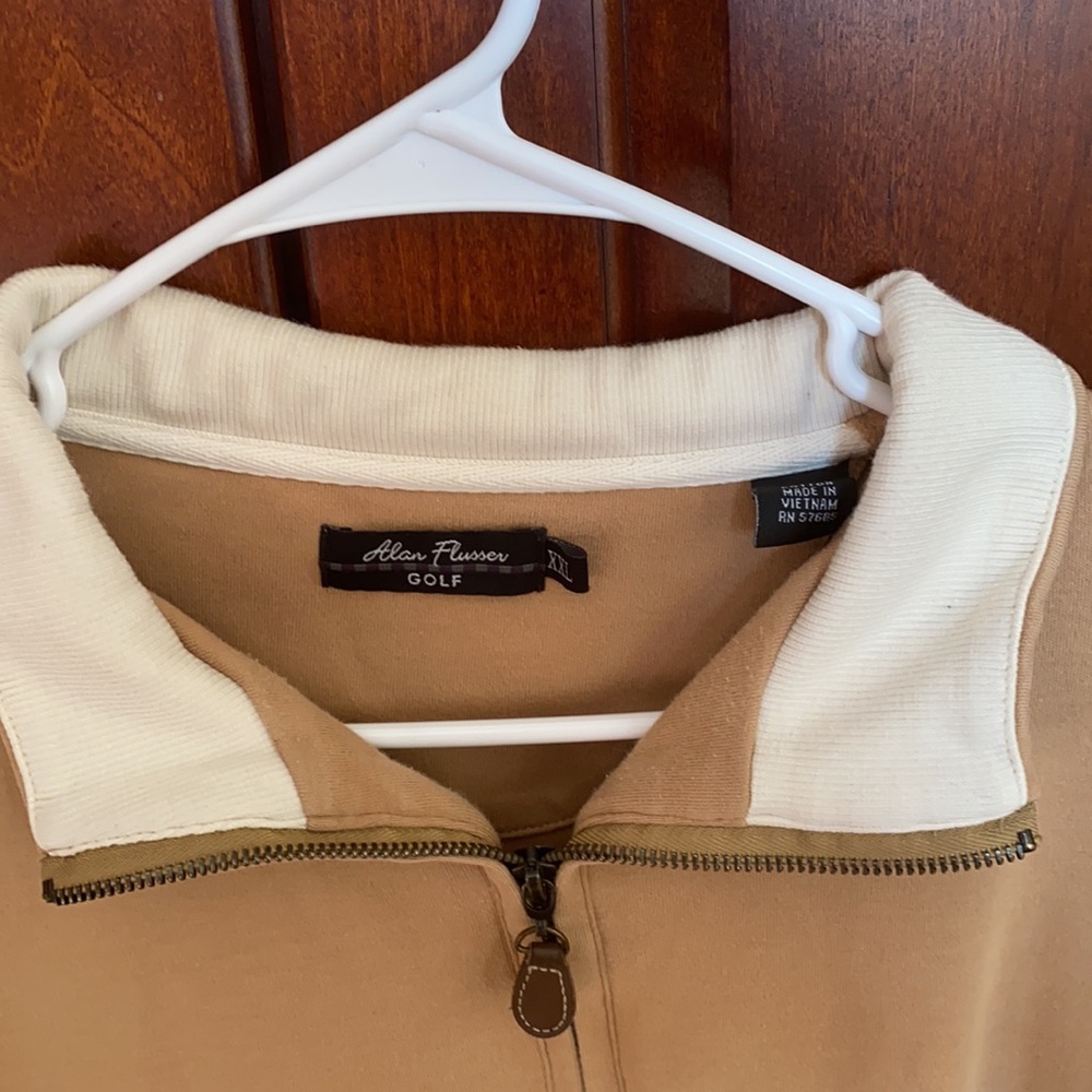 Alan Flusser golf quarter zip Pima cotton size XXL EUC shirt pullover good